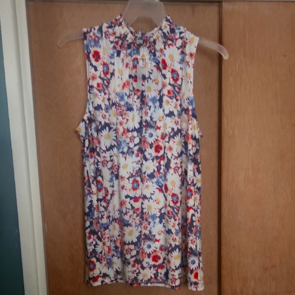 Floral Sleeveless Top - Multicolor